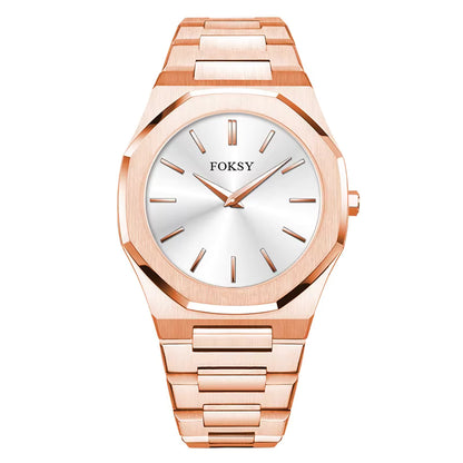 Men’s Luxury Quartz Watch – Green Plated Stainless Steel