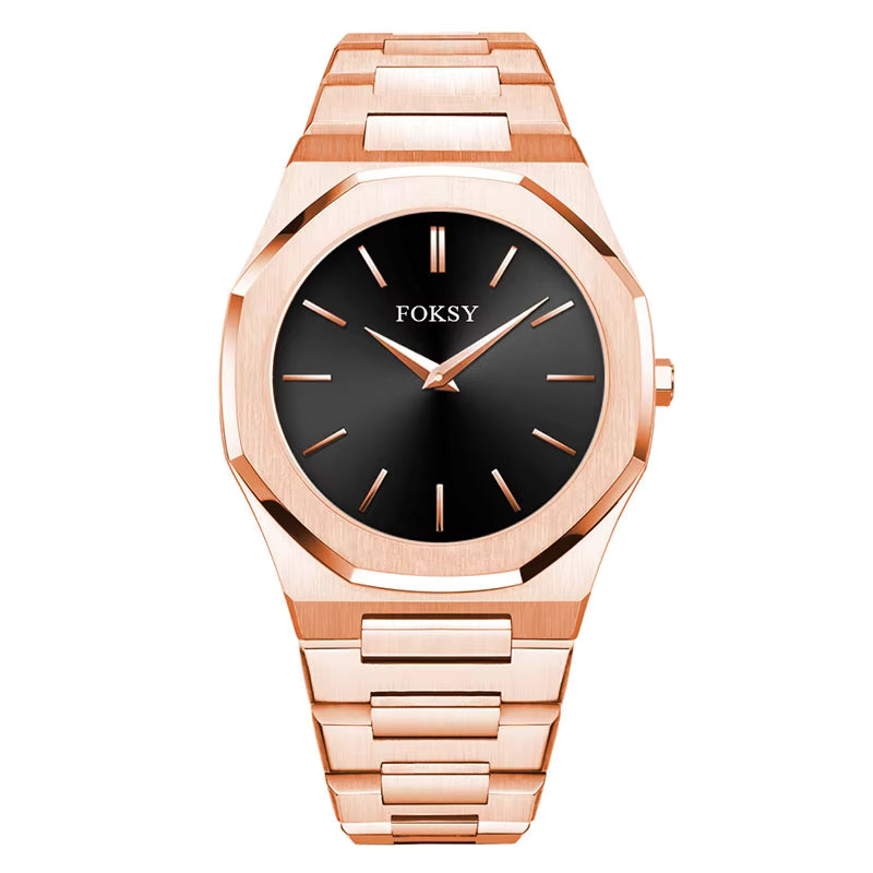 Men’s Luxury Quartz Watch – Green Plated Stainless Steel