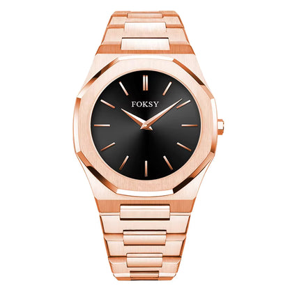 Men’s Luxury Quartz Watch – Green Plated Stainless Steel